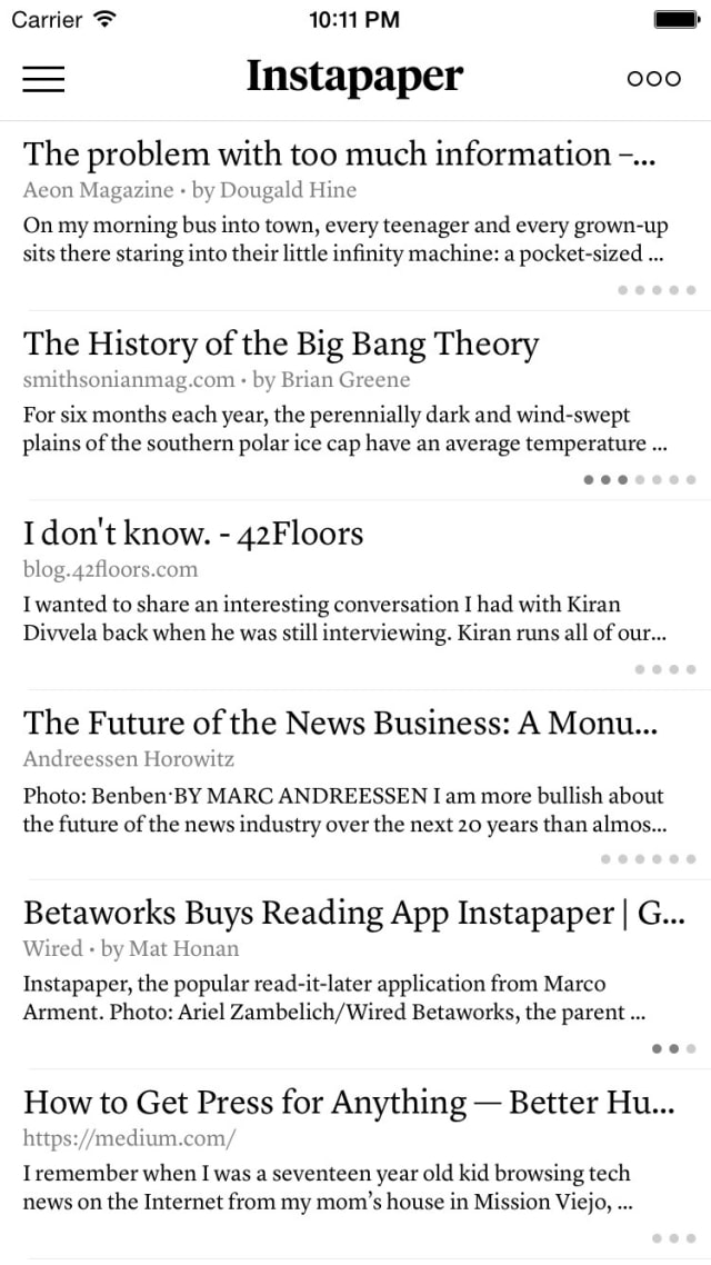 Instapaper Gets Updated With Notes