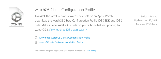 Apple Releases WatchOS 2.0 Beta 2 to Developers