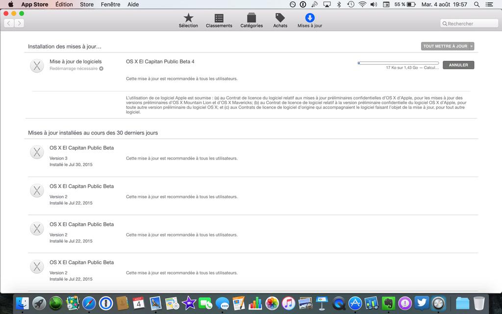Apple Seeds OS X 10.11 El Capitan Public Beta 4 to Testers
