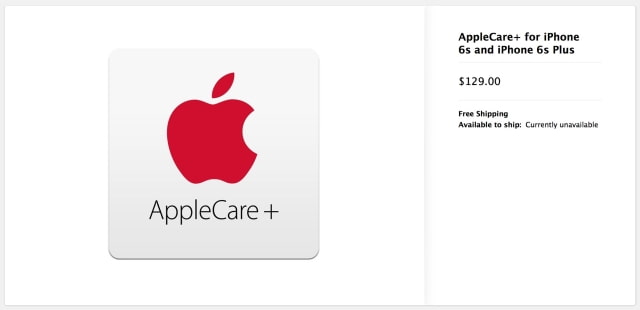 Apple Increases AppleCare+ Pricing for the iPhone 6s From $99 to $129