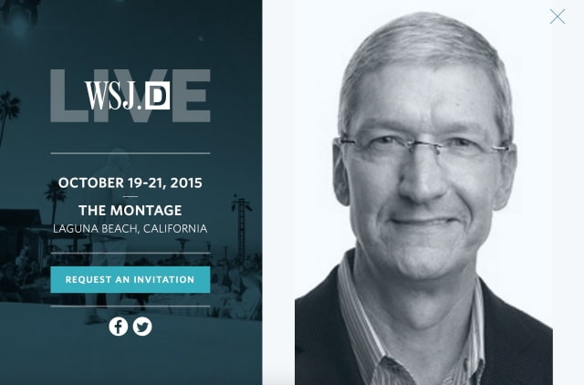 Apple CEO Tim Cook to Speak at WSJ.D LIVE
