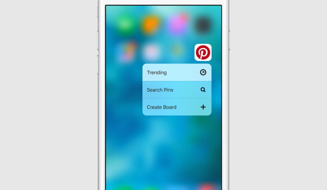 Pinterest App Gets Updated With 3D Touch Support Ahead of iPhone 6s