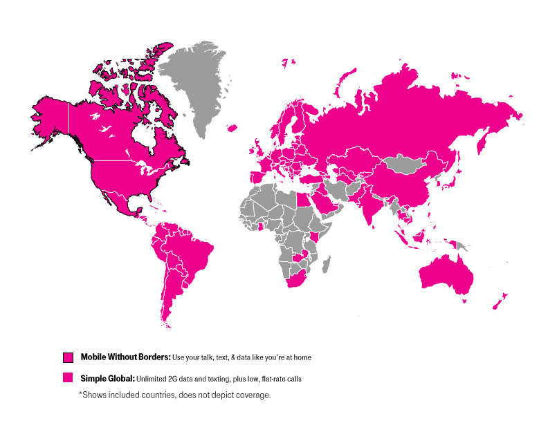 T-Mobile Expands Simple Global Coverage to Include All of Europe and South America