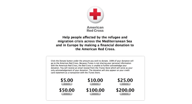 Apple Now Accepting Red Cross Donations to Help Refugee and Migrant Crisis