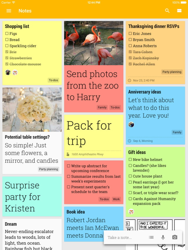 Google Releases &#039;Google Keep&#039; Notes and Lists App for iOS