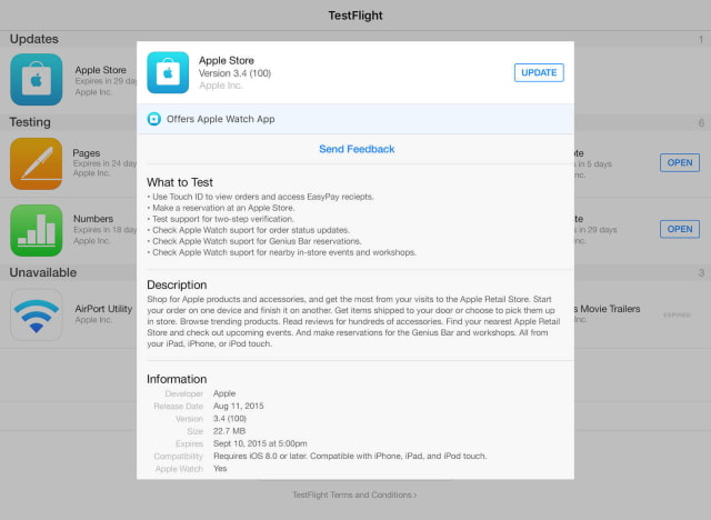 Apple Updates TestFlight App With Support for tvOS Apps, Redemption Codes