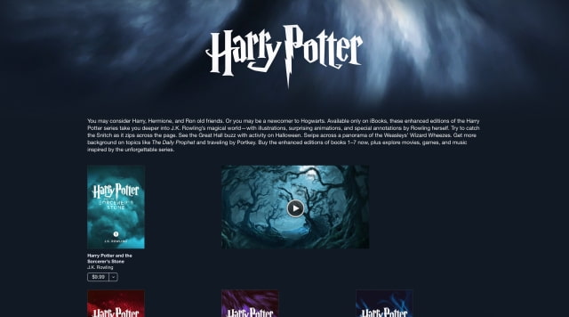 Enhanced Harry Potter Editions Now Available Exclusively on iBooks