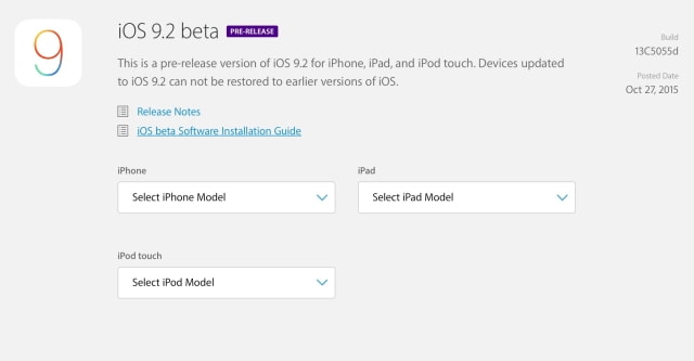 Apple Releases iOS 9.2 Beta 1 to Developers