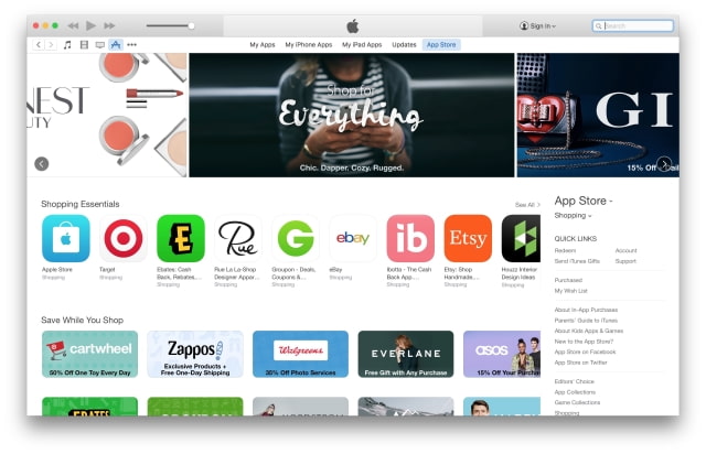 Apple Introduces New &#039;Shopping&#039; Category for the App Store