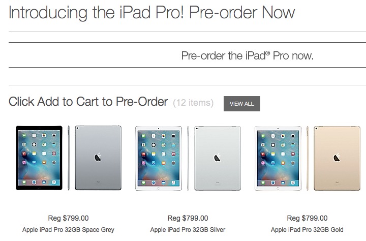 Staples Starts Accepting iPad Pro Pre-Orders With a November 25th Launch Date