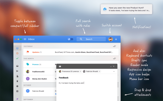 Boxy Brings &#039;Inbox by Gmail&#039; to Your Mac