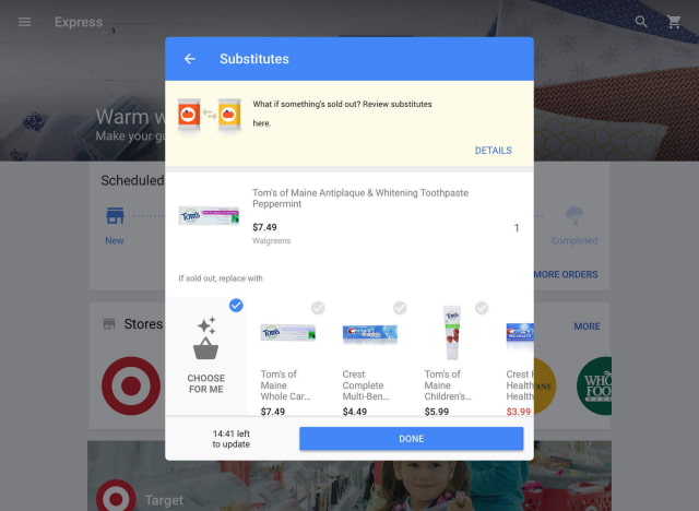Google Express App Rolls Out Shopping for Cold Groceries