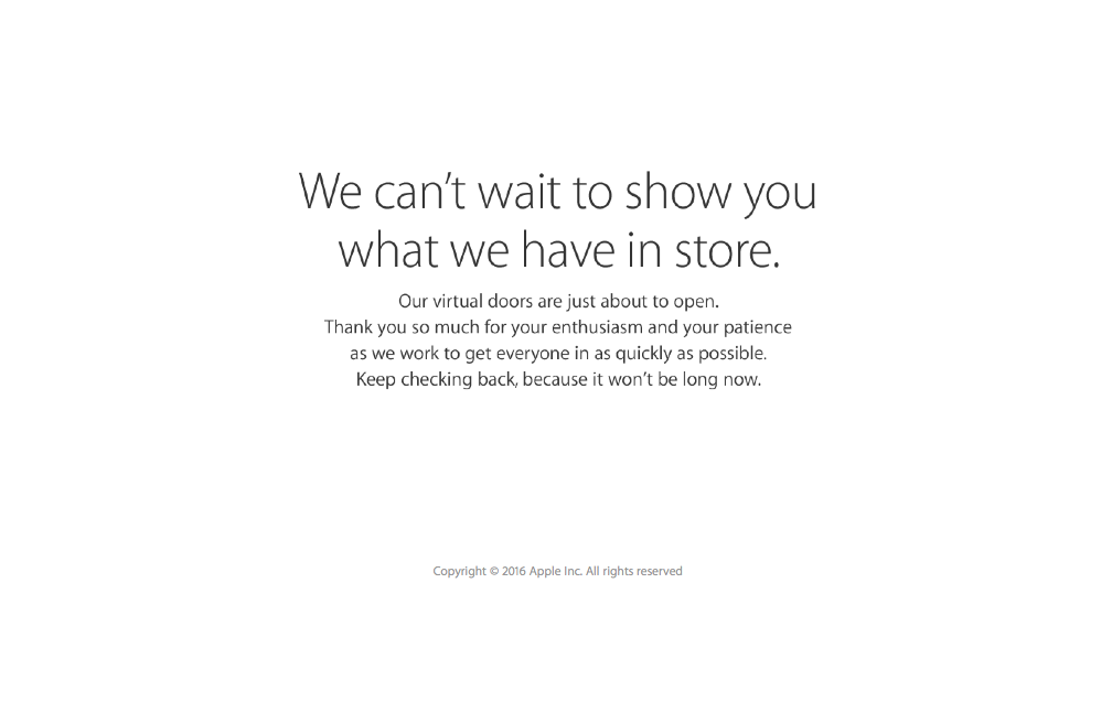 Apple Store Goes Down Ahead of Apple&#039;s Special Event