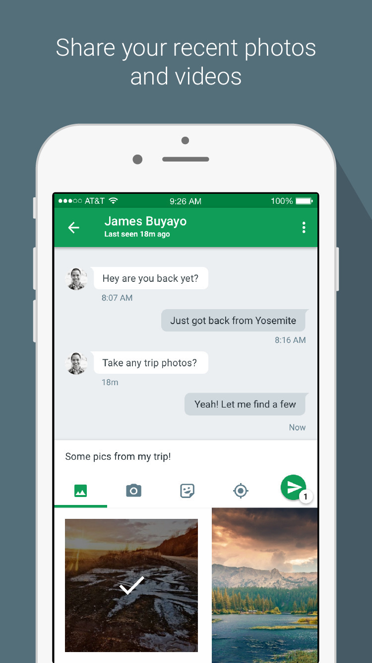 Google Hangouts Gets Updated With iOS Share Extension