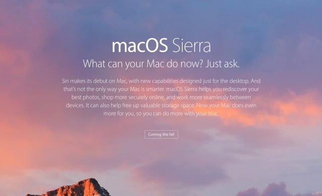 Apple Releases macOS 10.12 Beta [Download]