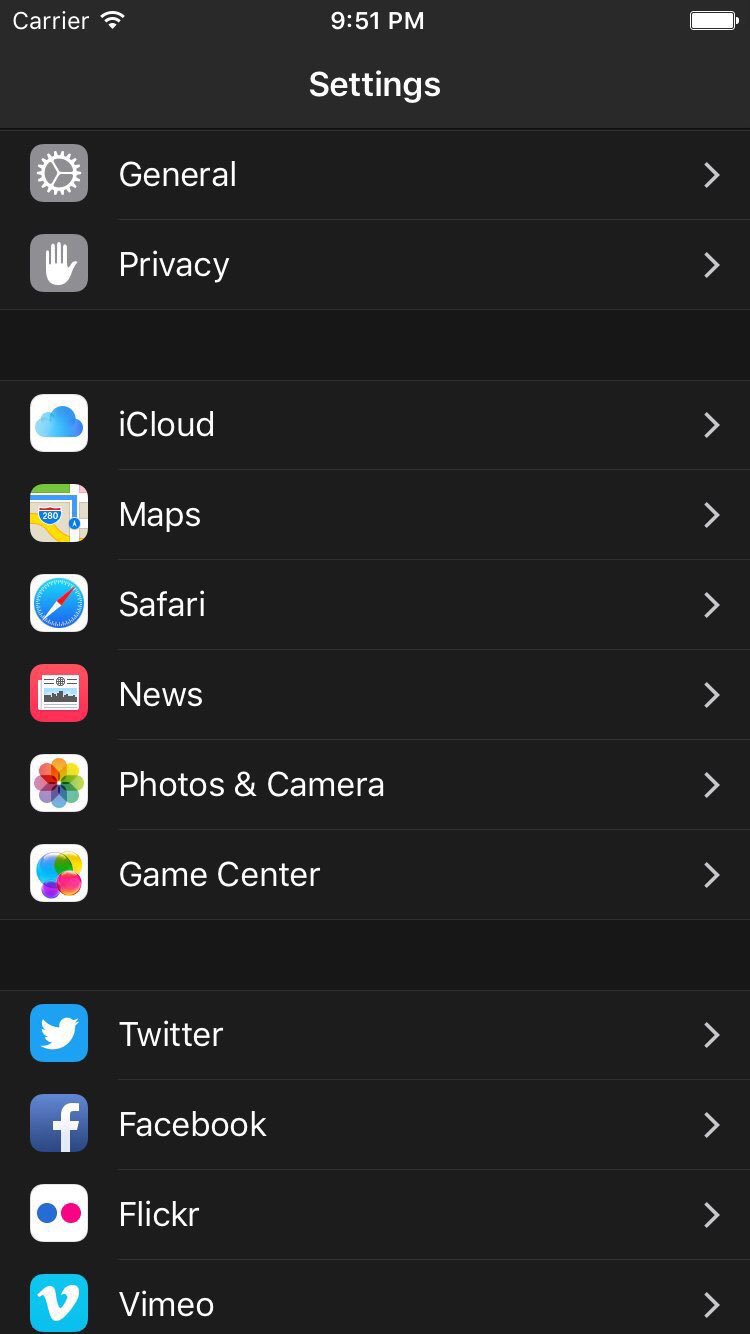 More Evidence of Hidden Dark Mode in iOS 10 [Images]