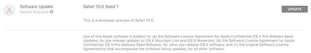 Apple Releases Beta of Safari 10 for OS X El Capitan and Yosemite