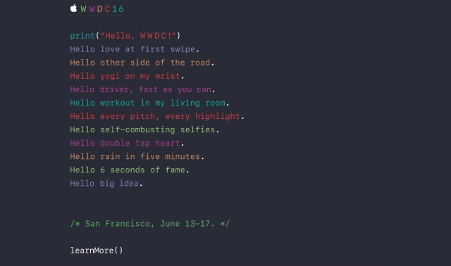 Apple Posts Searchable WWDC 2016 Video Transcripts