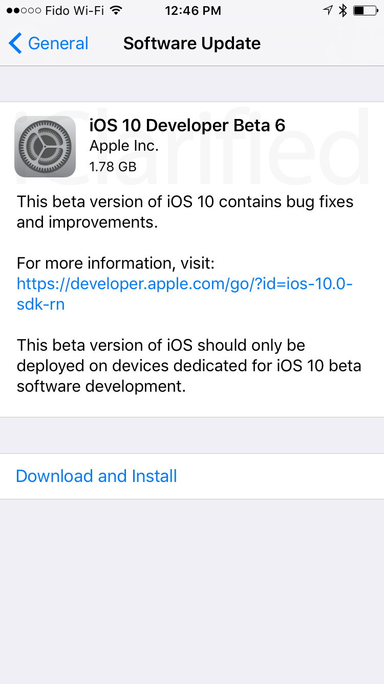 Apple Releases iOS 10 Beta 6 to Developers [Download]