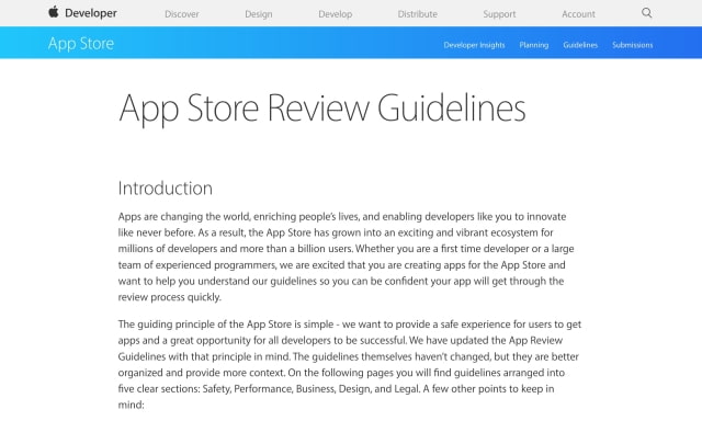 Apple Updates App Store Review Guidelines