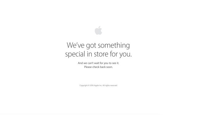 Apple Store Goes Down Ahead of iPhone 7 Pre-Orders Tonight