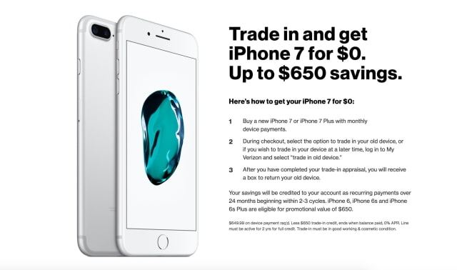 AT&amp;T and Verizon Launch Free iPhone 7 With Trade-In Promos