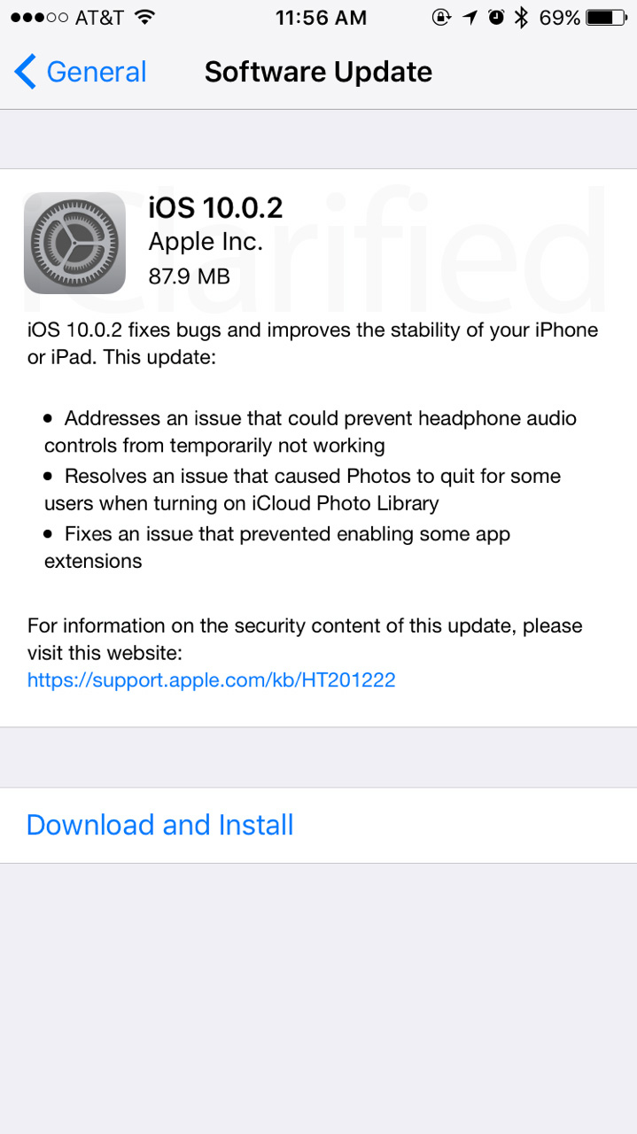Apple Releases iOS 10.0.2 [Download]