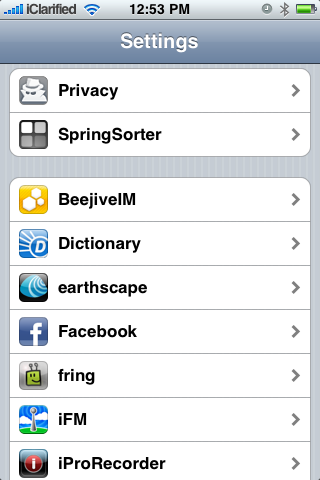 SpringSorter Organizes Your SpringBoard by Usage