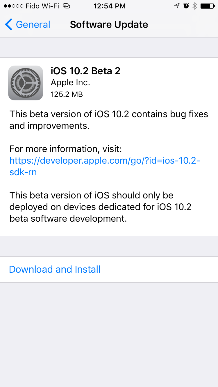Apple Releases iOS 10.2 Beta 2 to Developers [Download]