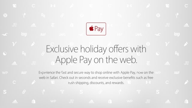Apple Announces Exclusive Holiday Offers With Apple Pay on the Web