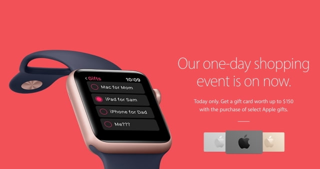 Apple&#039;s Black Friday Shopping Event Offers Gift Cards Worth Up to $150
