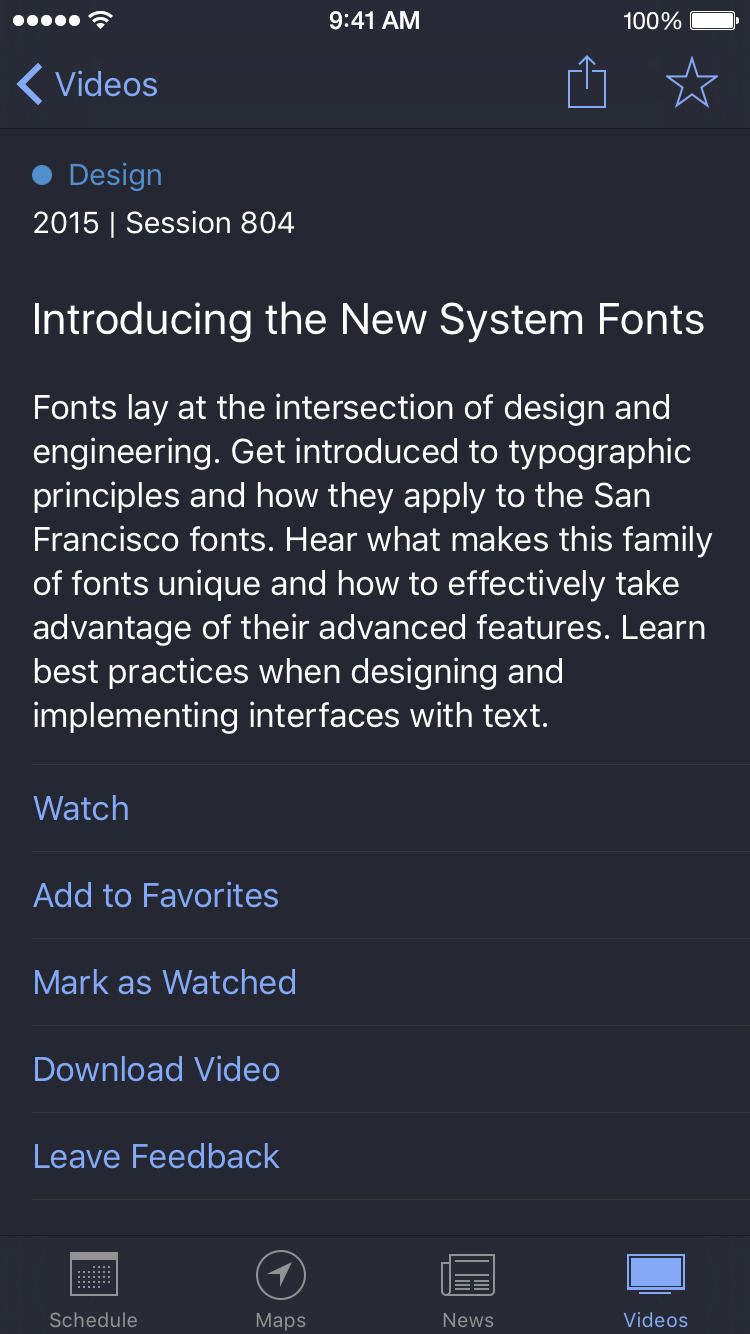 Apple Updates WWDC App With New Filters, 3D Touch Peek and Pop, Dark Mode on tvOS, More