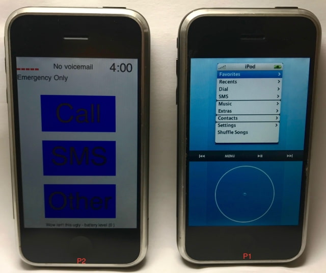 Tony Fadell&#039;s iPhone P1 Prototype vs. Scott Forstall&#039;s iPhone P2 Prototype [Video]