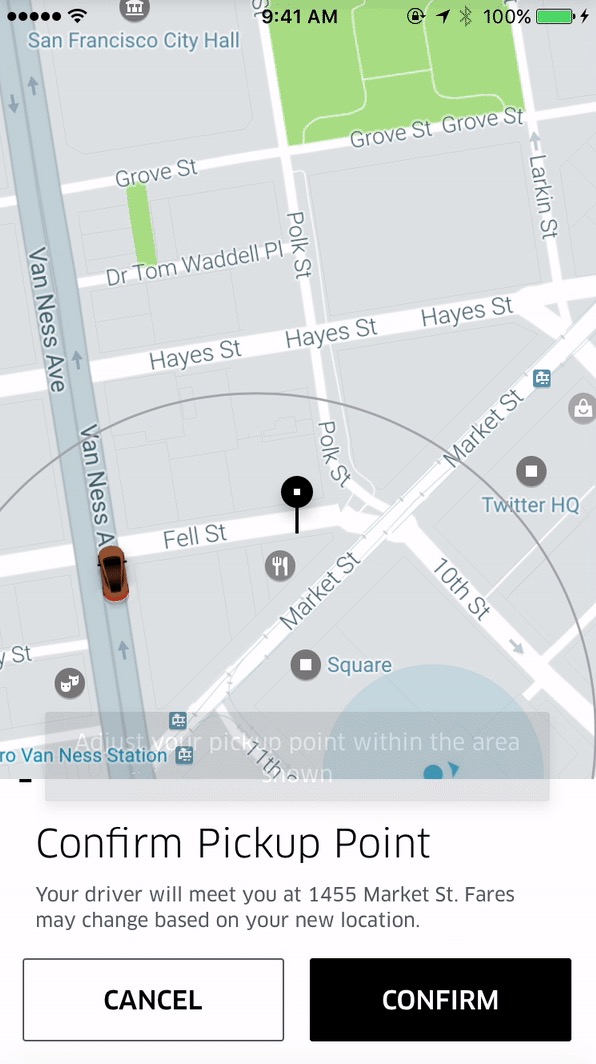Uber Now Lets You Update Your Pickup Location