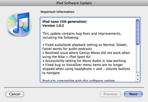 Apple Updates 5th Generation iPod Nano Firmware