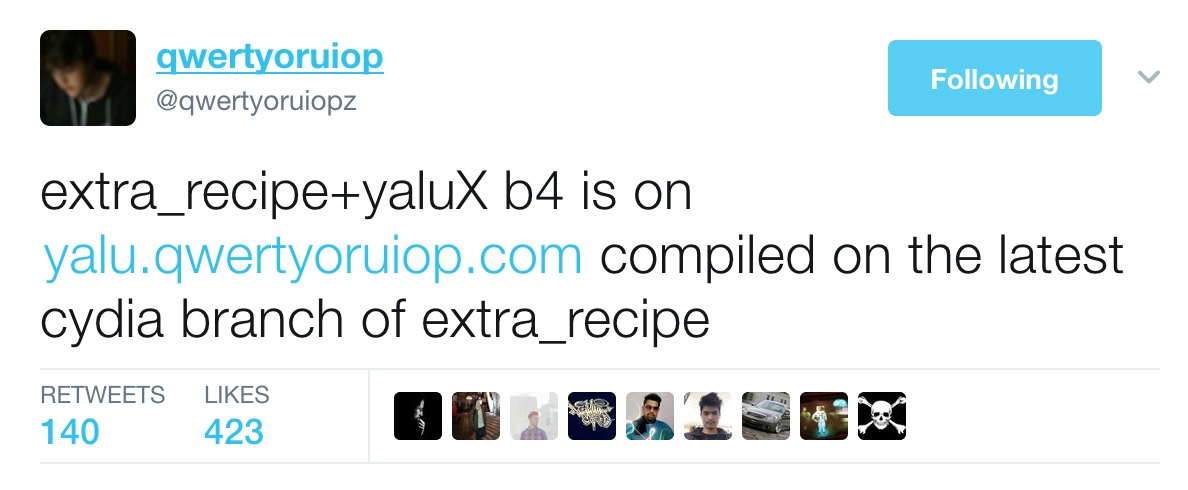 Extra_Recipe + YaluX Jailbreak for iPhone 7 Updated With Substrate and iOS 10.0.x Support