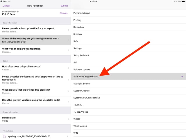 Apple Feedback App Leaks New Drag and Drop Feature