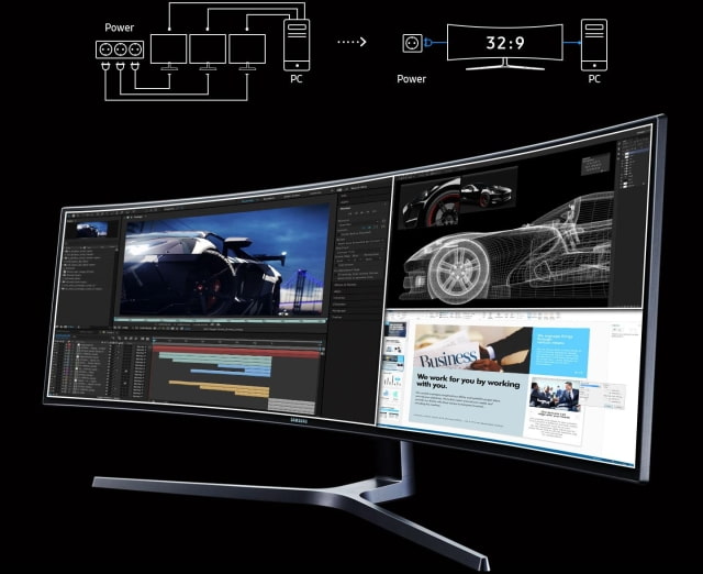 Samsung Unveils Ultra Wide 49-inch QLED Computer Monitor