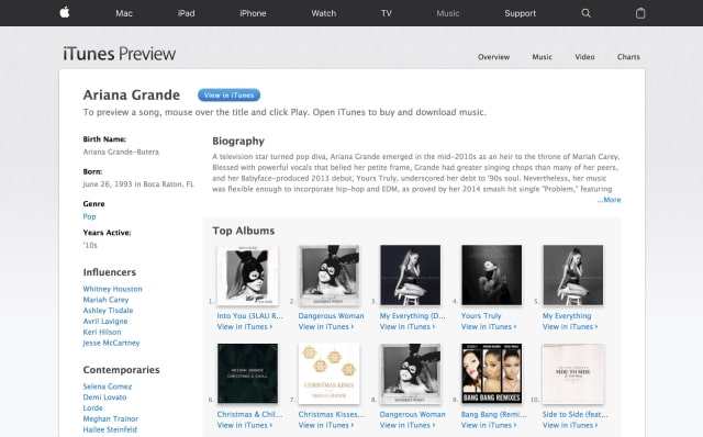 iTunes Preview Website Gets Much Needed Redesign