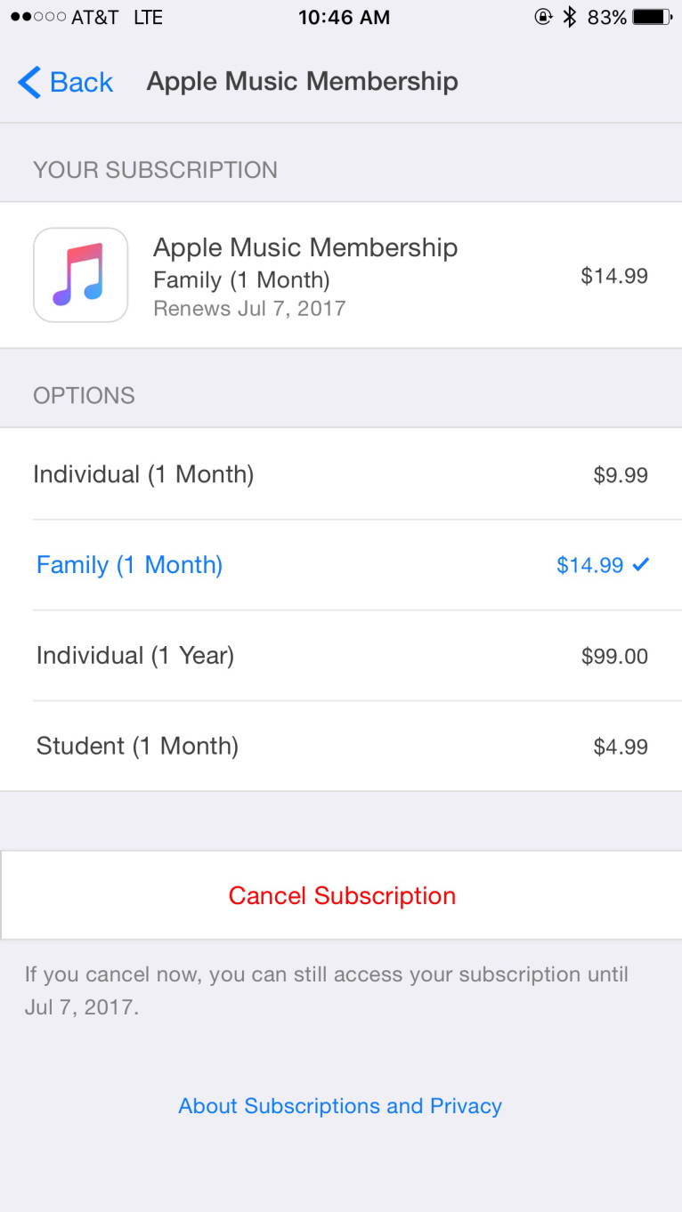 Apple Adds $99 Yearly Subscription Option to Apple Music