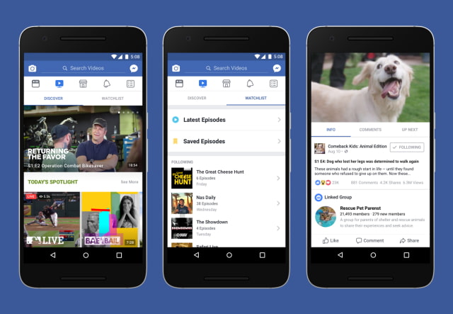Facebook Introduces Watch Platform for Shows [Video]