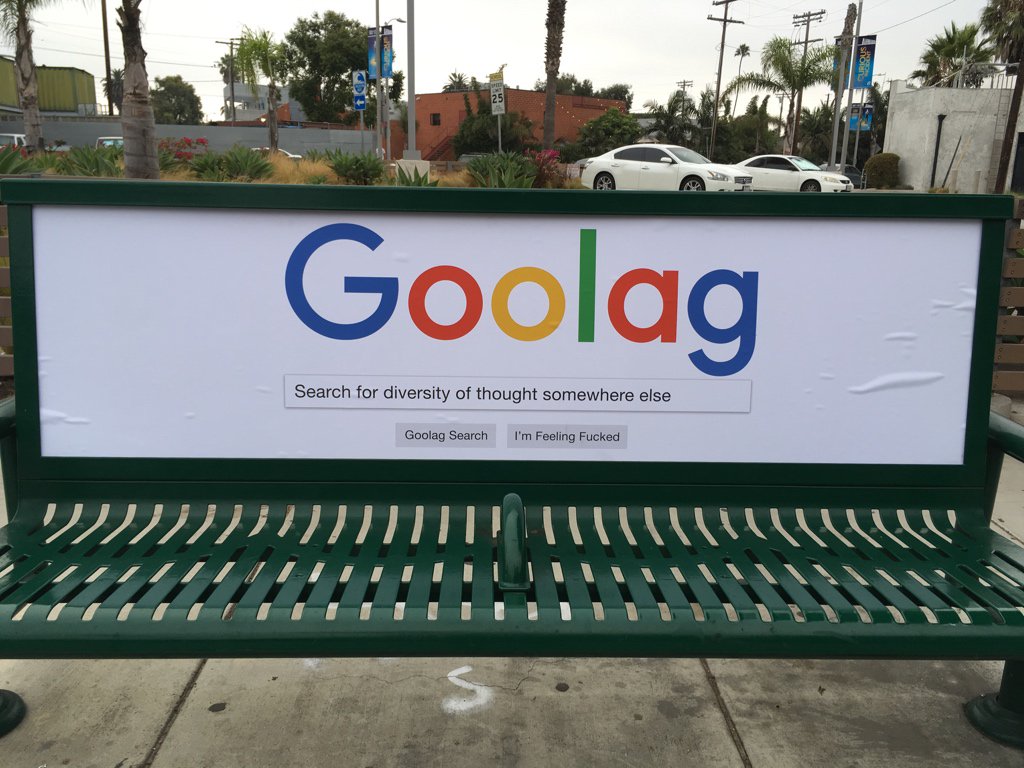 Anti-Google Ads Plastered on Benches and Bus Stops [Photos]