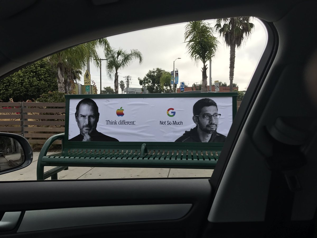 Anti-Google Ads Plastered on Benches and Bus Stops [Photos]