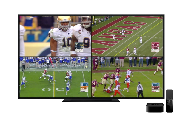 ESPN Now Lets You Watch Up to Four Events Simultaneously on the Apple TV