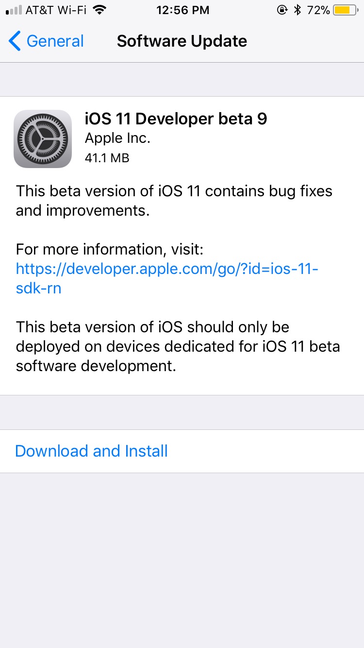 Apple Releases iOS 11 Beta 9 to Developers [Download]
