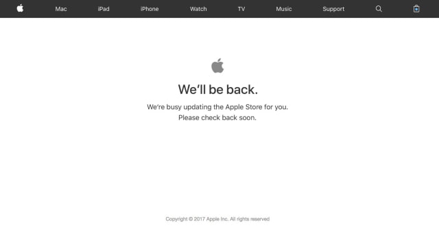 Apple Store Goes Down Ahead of iPhone X Unveiling