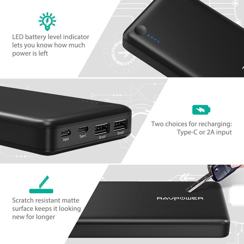 RAVPower 26800mAh Battery Pack With USB-C on Sale for 60% Off [Deal]