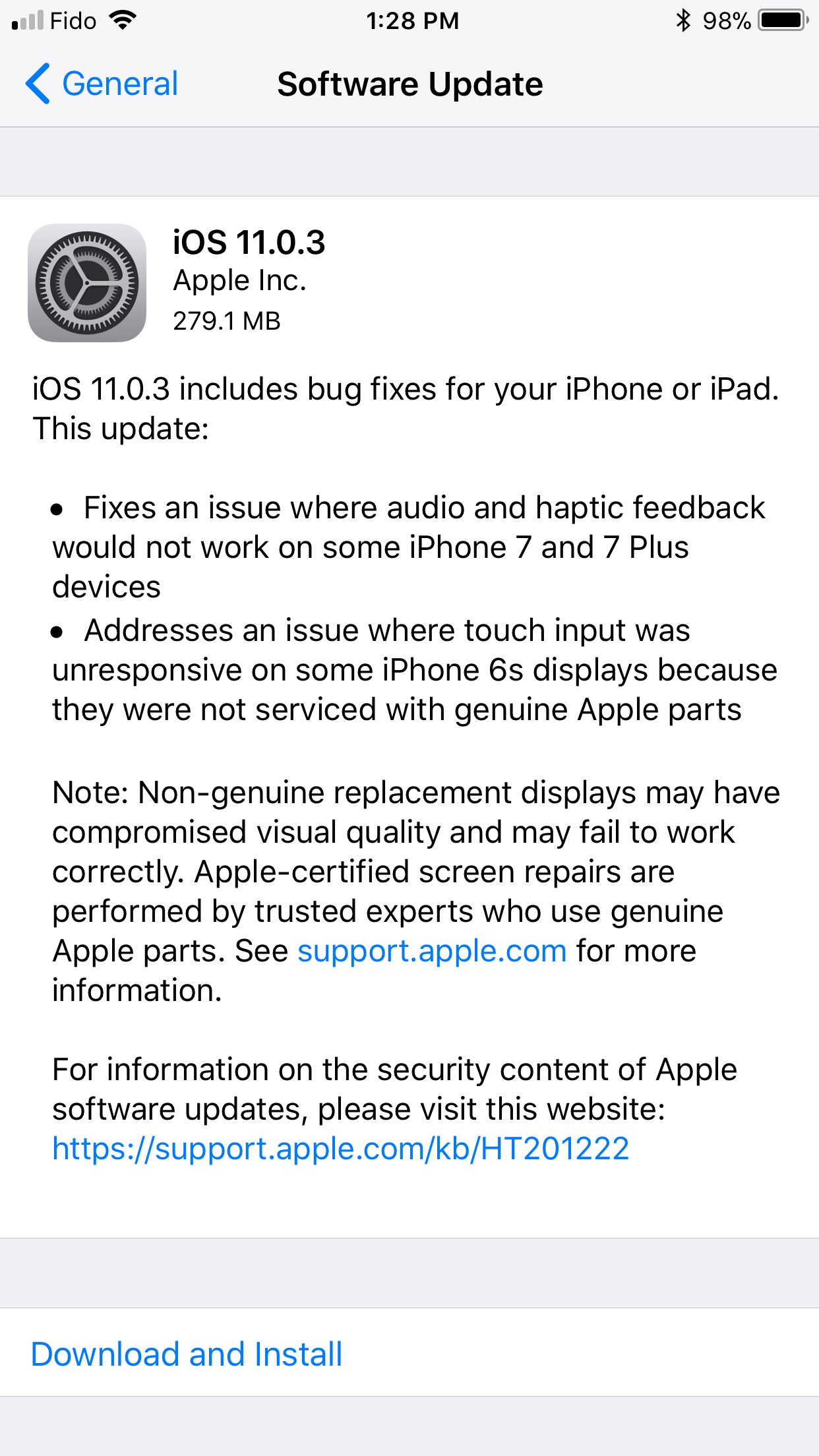 Apple Releases iOS 11.0.3 With Audio and Haptic Feedback Fix [Download]