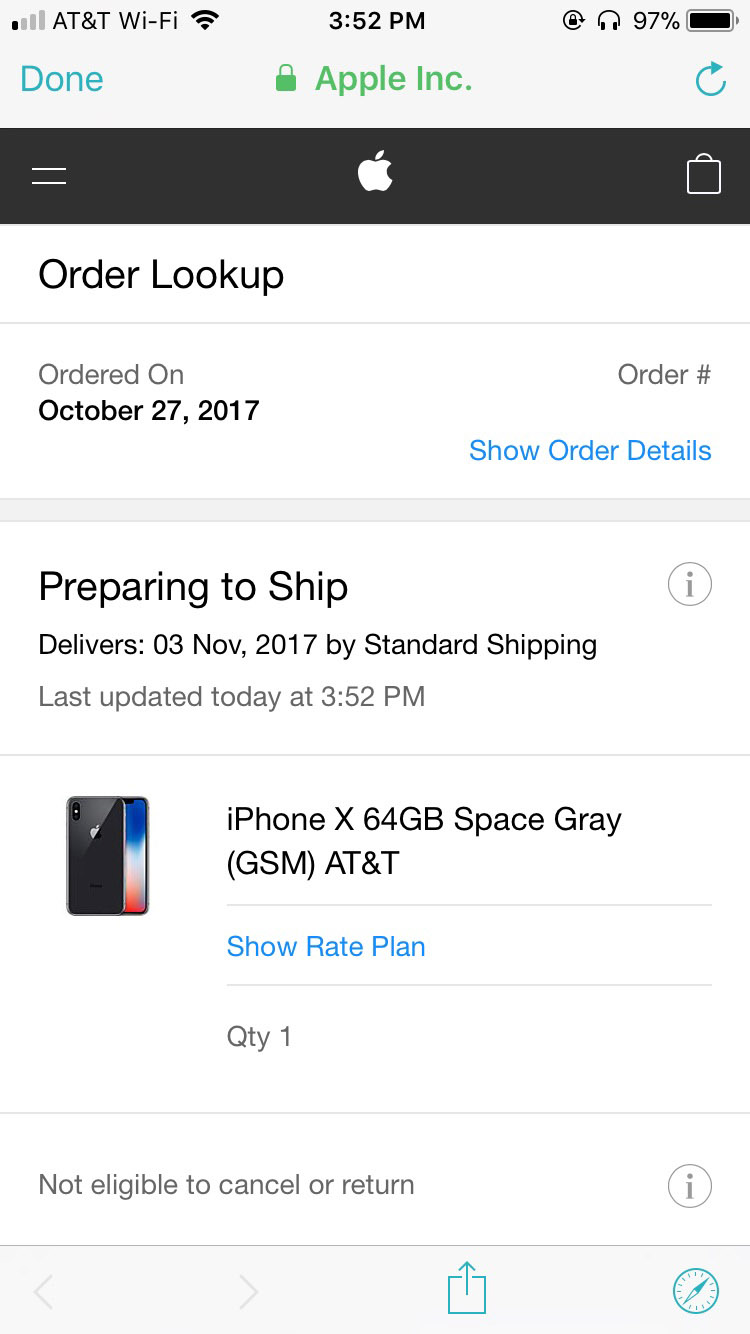 iPhone X Pre-orders Now &#039;Preparing to Ship&#039; in the USA