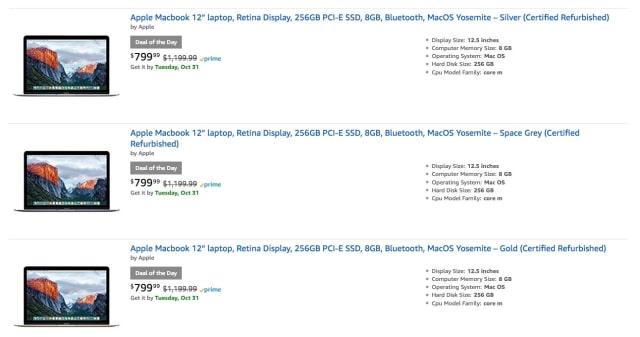 Refurbished 12-inch MacBook on Sale for $799 [Deal]